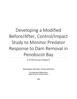 Developing a Modified Before/After, Control/Impact Study to Monitor