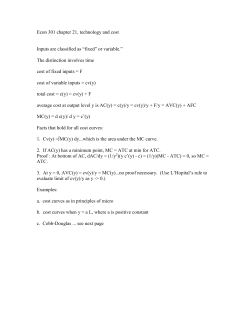 Econ 301 chapter 21, technology and cost