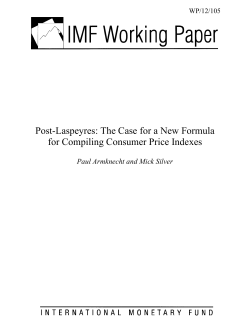 Post-Laspeyres: The Case for a New Formula for Compiling