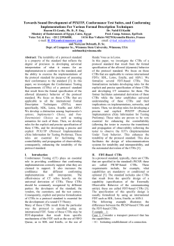 Foundation for Conformance Testing Requirements