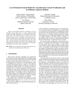 Level Oriented Formal Model for Asynchronous Circuit Verification