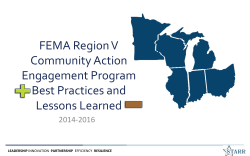 FEMA Region V Community Action Engagement Program Best