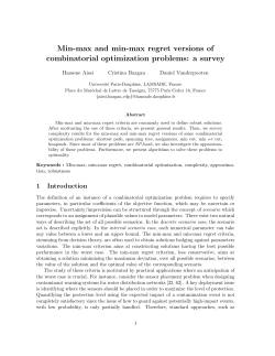 Min-max and min-max regret versions of combinatorial