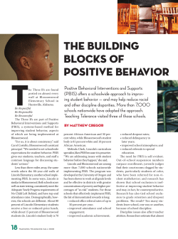the building blocks of positive behavior