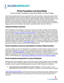 Private Foundations and Social Media