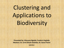 Cluster Analysis in Graph Theory - DIMACS REU