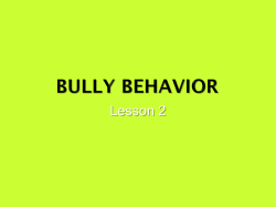 Bully Behavior - White Plains Public Schools