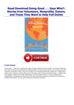Read Doing Good . . . Says Who?: Stories