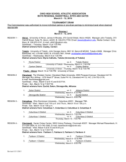 OHIO HIGH SCHOOL ATHLETIC ASSOCIATION BOYS REGIONAL