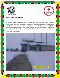 Red Pheasant community profile - Battle River Treaty 6 Health Centre