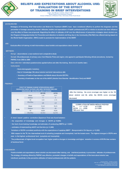 Beliefs and expectations about alcohol use: evaluation of
