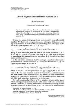 a gysin sequence for semifree actions of s3
