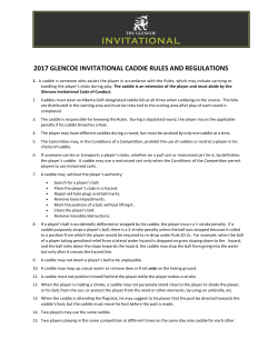 2017 glencoe invitational caddie rules and regulations