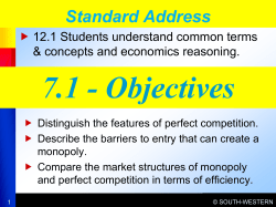 Chapter 7 Market Structure