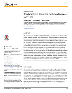 Randomness in Sequence Evolution Increases over Time