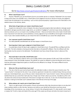Small Claims Court - Utah Legal Services