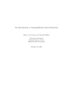 An Introduction to Nonequilibrium Green Functions