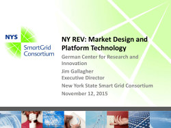 NY REV: Market Design and Platform Technology