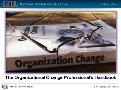The Organizational Change Professional`s