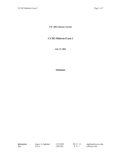 CS202 Midterm #2 Solutions