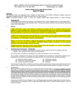 Tennis Rules and Regulations