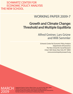 Growth and Climate Change: Threshold and Multiple Equilibria