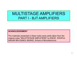 Multistage amplifiers