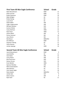 First Team All-War Eagle Conference School Grade Second Team