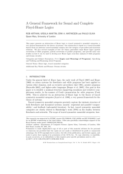 A General Framework for Sound and Complete Floyd