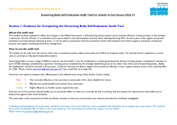 Self Evaluation Audit Toolkit 2016-17