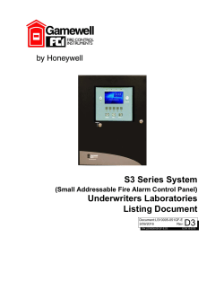 D3 S3 Series System Underwriters Laboratories Listing Document
