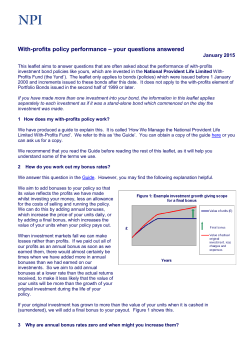 How does my with-profit policy work