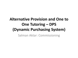 Alternative Provision - Presentation - ProContract