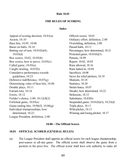 Official Rules - Chattahoochee Officials