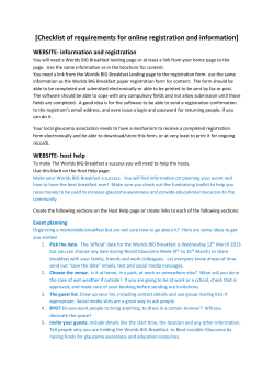 Checklist - World Glaucoma Week