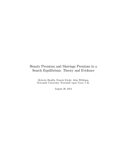 Beauty Premium and Marriage Premium in a Search Equilibrium