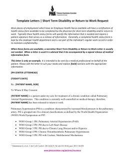 Short Term Disability or Return to Work Request