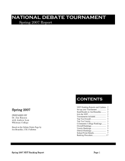 national debate tournament