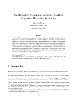 An Alternative Assumption to Identify LATE in