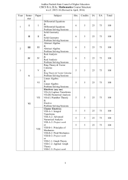 BSc Maths CBCS Revised Syllabus (Rev April