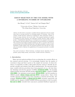group selection in the cox model with a diverging number of covariates