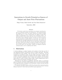Innovations in Growth Potential as Sources of Output and Asset