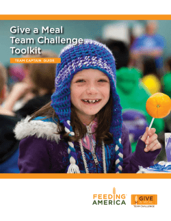 Give a Meal Team Challenge Toolkit