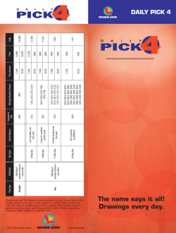 Pick 4 - Wisconsin Lottery