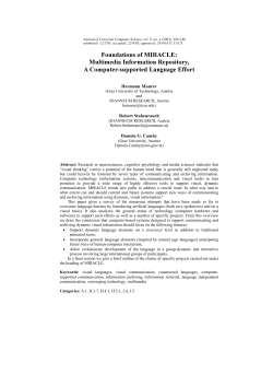 Foundations of MIRACLE - Journal of Universal Computer Science