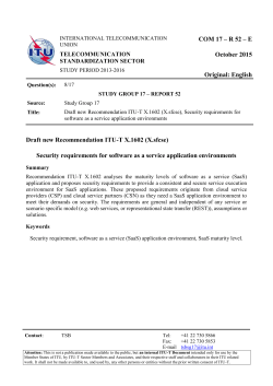 Draft new Recommendation ITU-T X.1602 (X.sfcse), Security