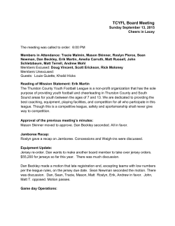 TCYFL Board Meeting 091315