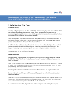 5 Go-To Boutique Trial Firms - Robbins, Russell, Englert, Orseck