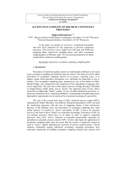 ACCEPTANCE SAMPLING OF DISCRETE CONTINUOUS