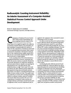 alculations of Statistical Process Control (SPC) limits assume